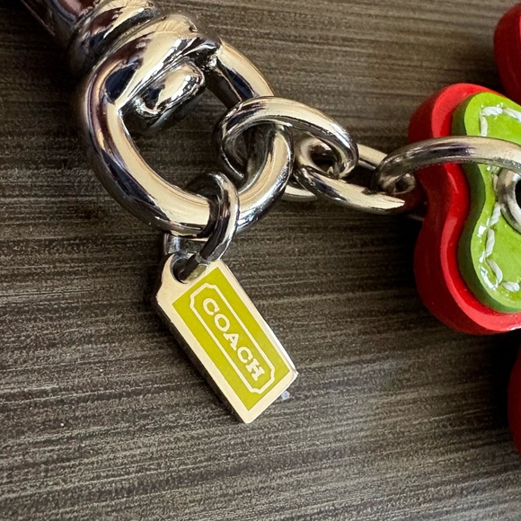 Coach Four Leaf Clover Bag Charm Keychain Y2K - Picture 5 of 9